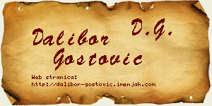 Dalibor Gostović vizit kartica